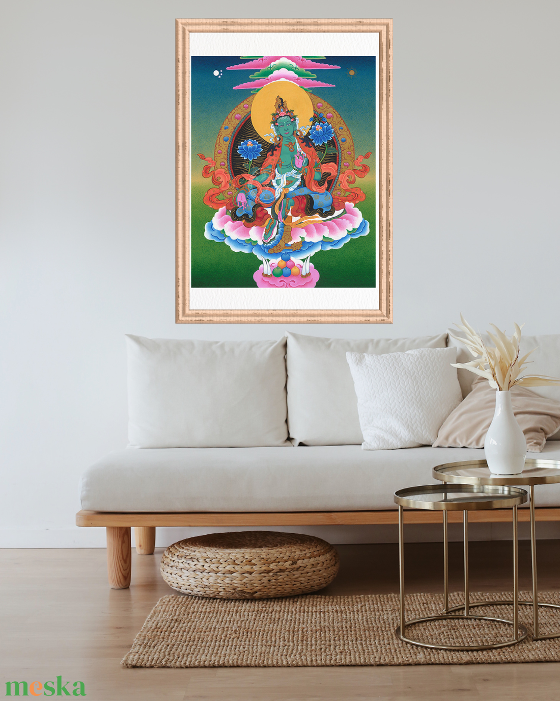 Zöld Tárá giclée nyomat  - művészet - grafika & illusztráció - művészi nyomat - Meska.hu