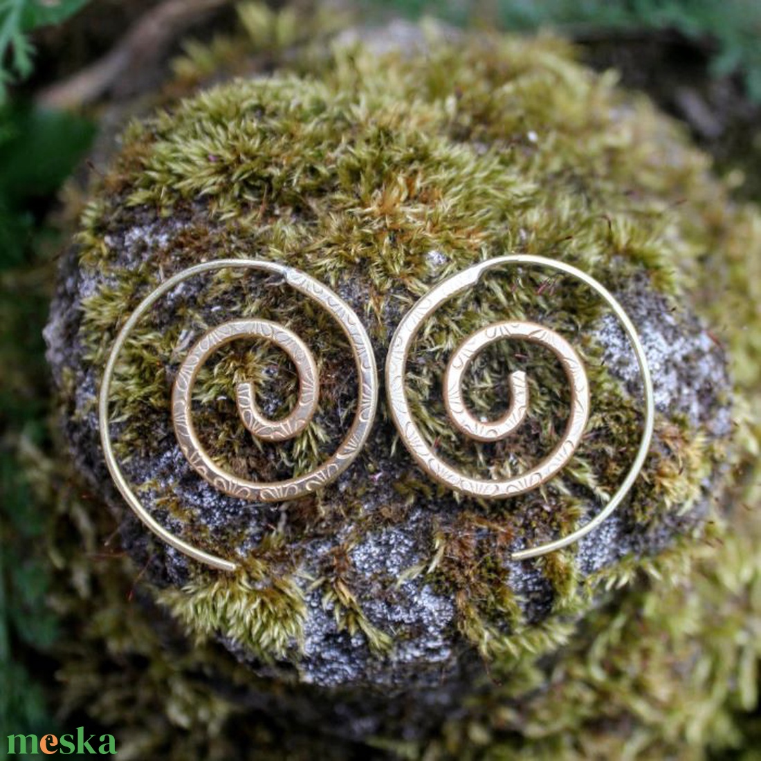 Spirál tribal fülbevaló - ékszer - fülbevaló - fülékszer - Meska.hu