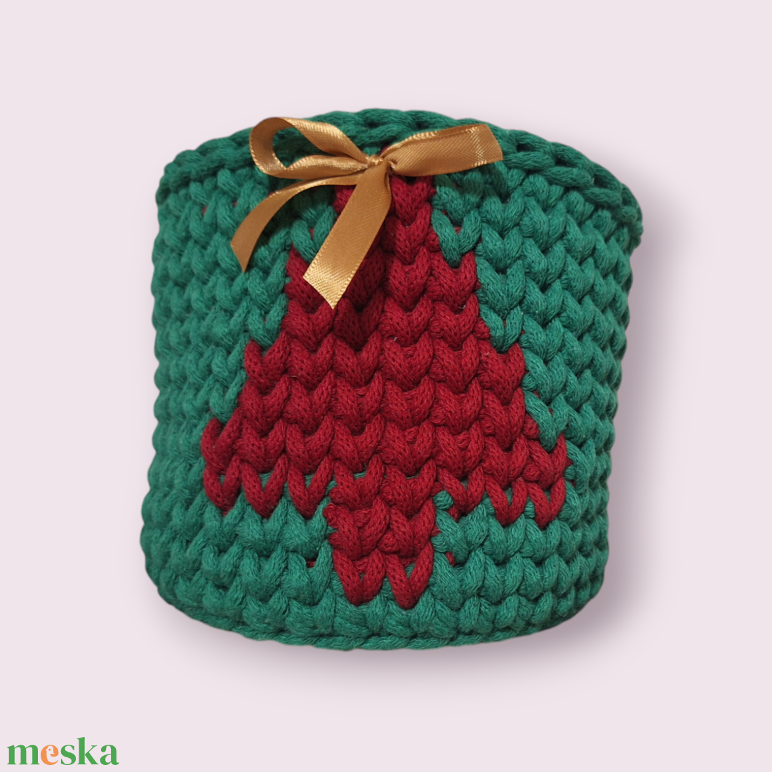 Kis fenyő karácsonyi kosár - karácsony - karácsonyi lakásdekoráció - karácsonyfa, grincsfa - Meska.hu