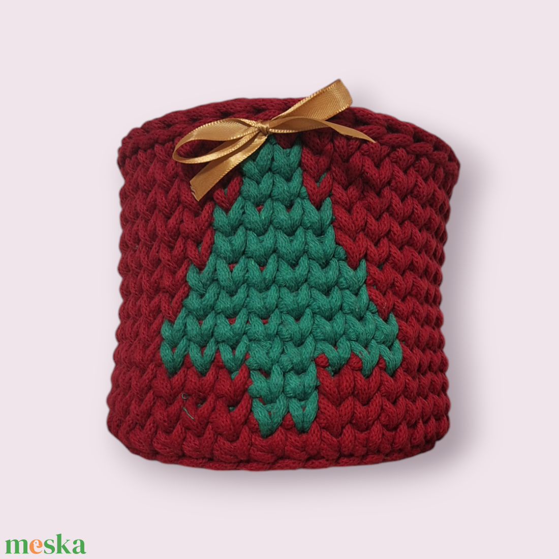 Fenyőfás karácsonyi kosár - karácsony - karácsonyi lakásdekoráció - karácsonyi lakásdíszek - Meska.hu