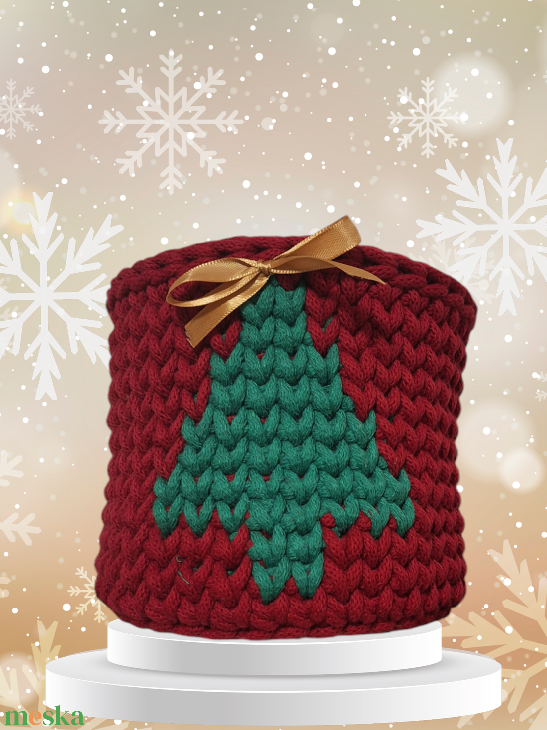 Fenyőfás karácsonyi kosár - karácsony - karácsonyi lakásdekoráció - karácsonyi lakásdíszek - Meska.hu