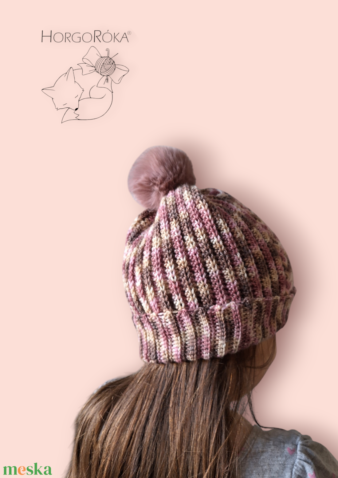 Cseresznyevirágzás gyapjú sapka - ruha & divat - sál, sapka, kendő - stóla - Meska.hu