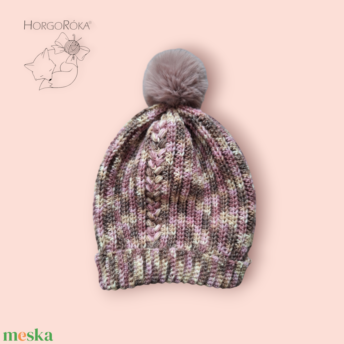 Cseresznyevirágzás gyapjú sapka - ruha & divat - sál, sapka, kendő - stóla - Meska.hu