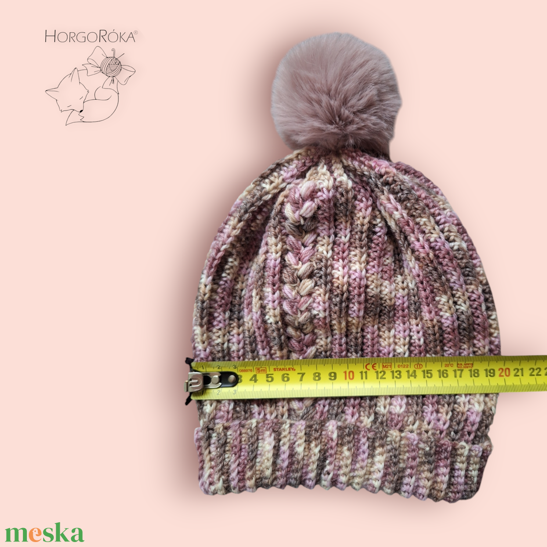 Cseresznyevirágzás gyapjú sapka - ruha & divat - sál, sapka, kendő - stóla - Meska.hu