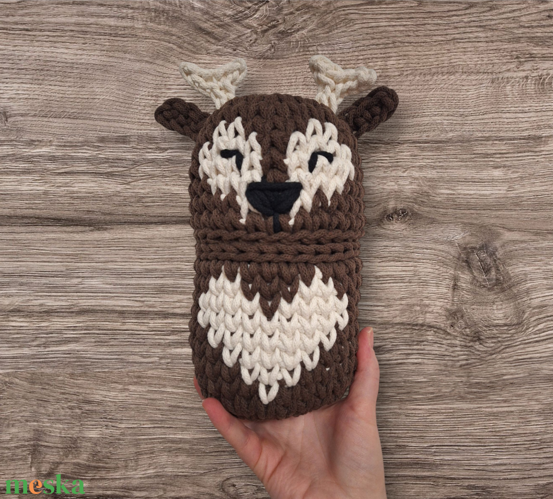 Matrjoska szarvas tároló - otthon & életmód - dekoráció - asztal és polc dekoráció - horgolt & csipketerítő - Meska.hu