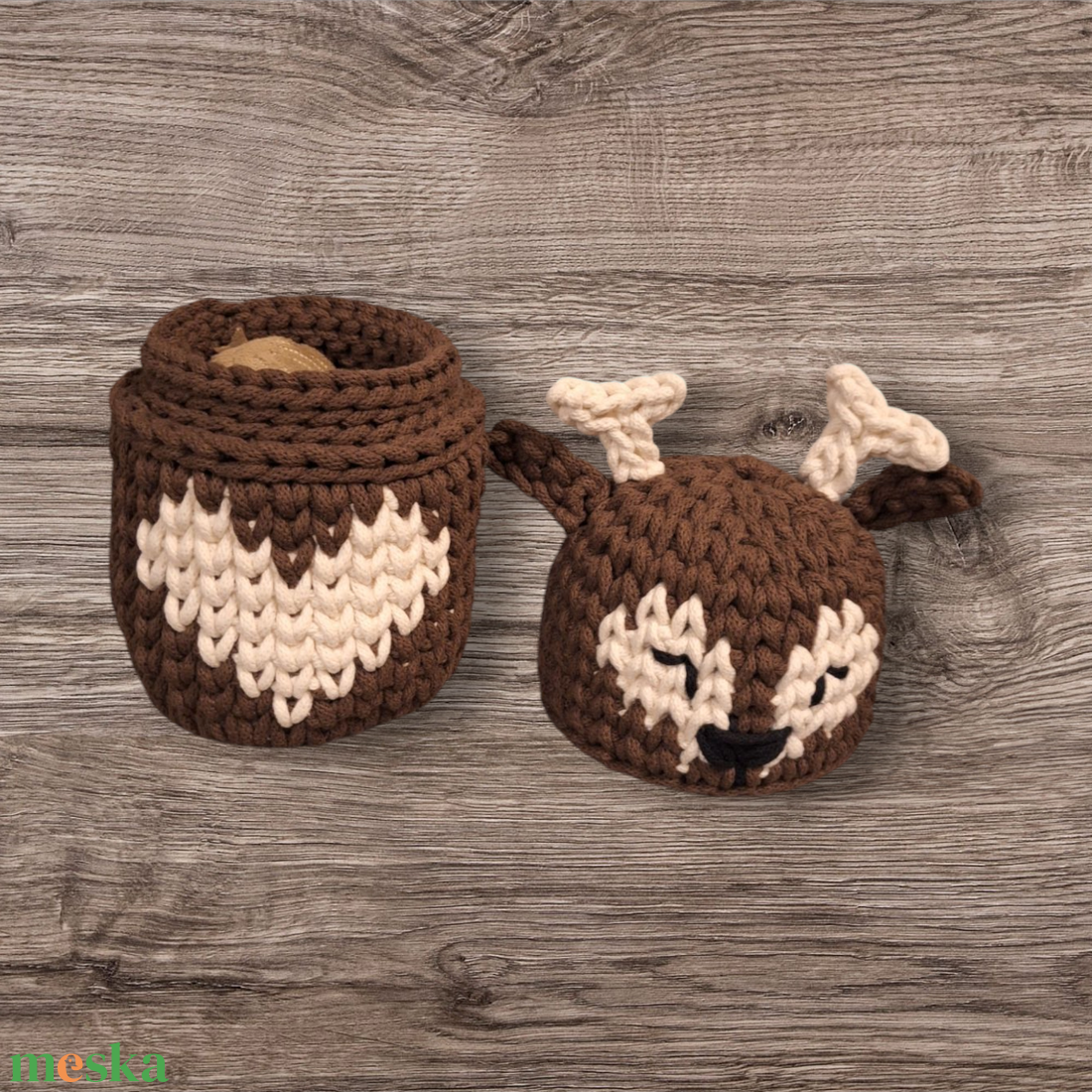 Matrjoska szarvas tároló - otthon & életmód - dekoráció - asztal és polc dekoráció - horgolt & csipketerítő - Meska.hu