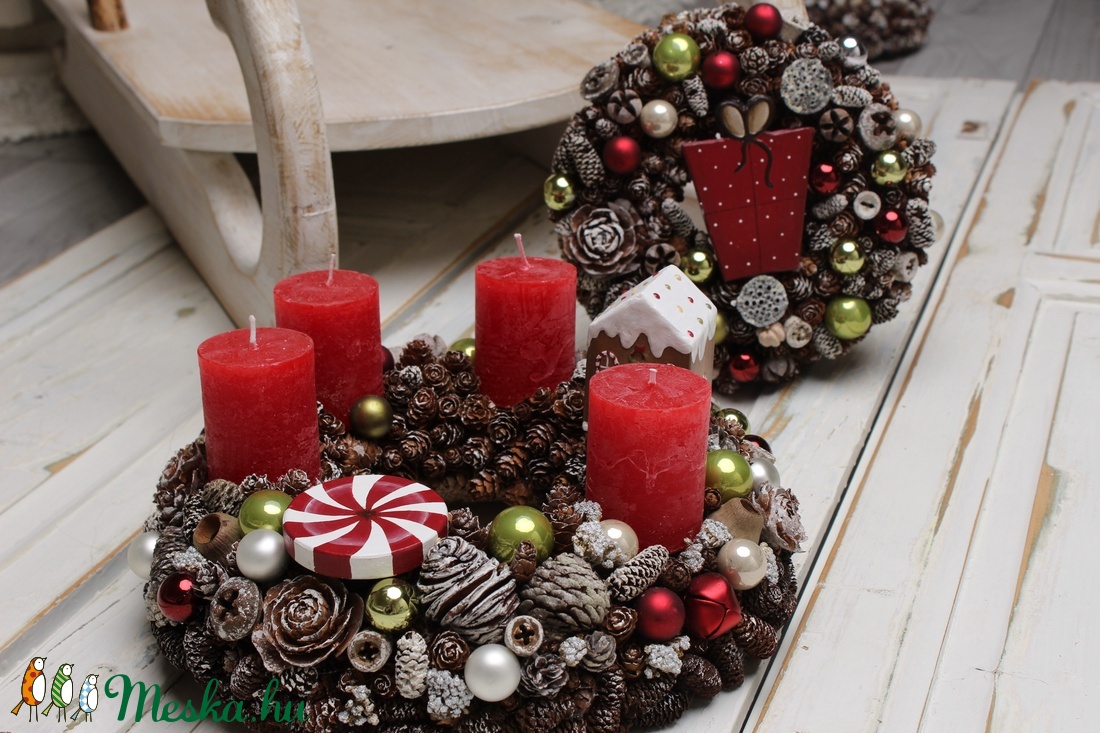 Kis mézeskalács házikós- adventi koszorú - karácsony - Meska.hu Kis mézeskalács házikós- adventi koszorú - karácsony - Meska.hu