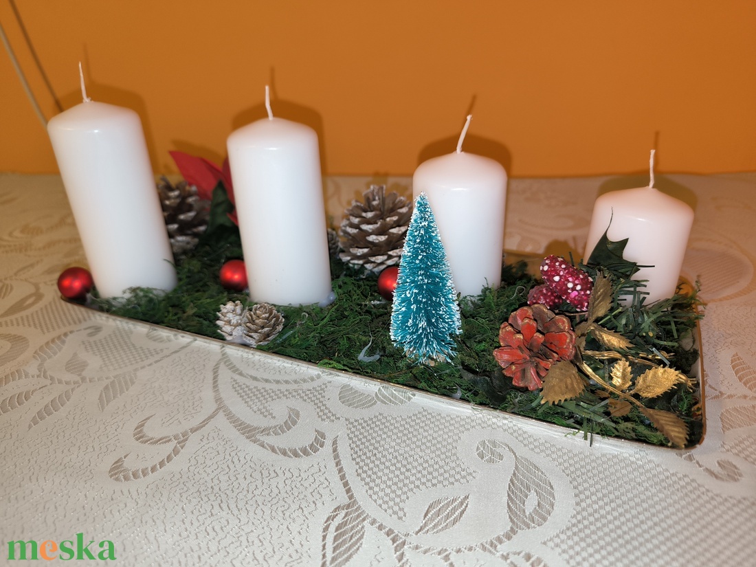 Karácsonyi, adventi asztali dísz (HMD001) - karácsony - adventi díszek - adventi asztaldísz - Meska.hu