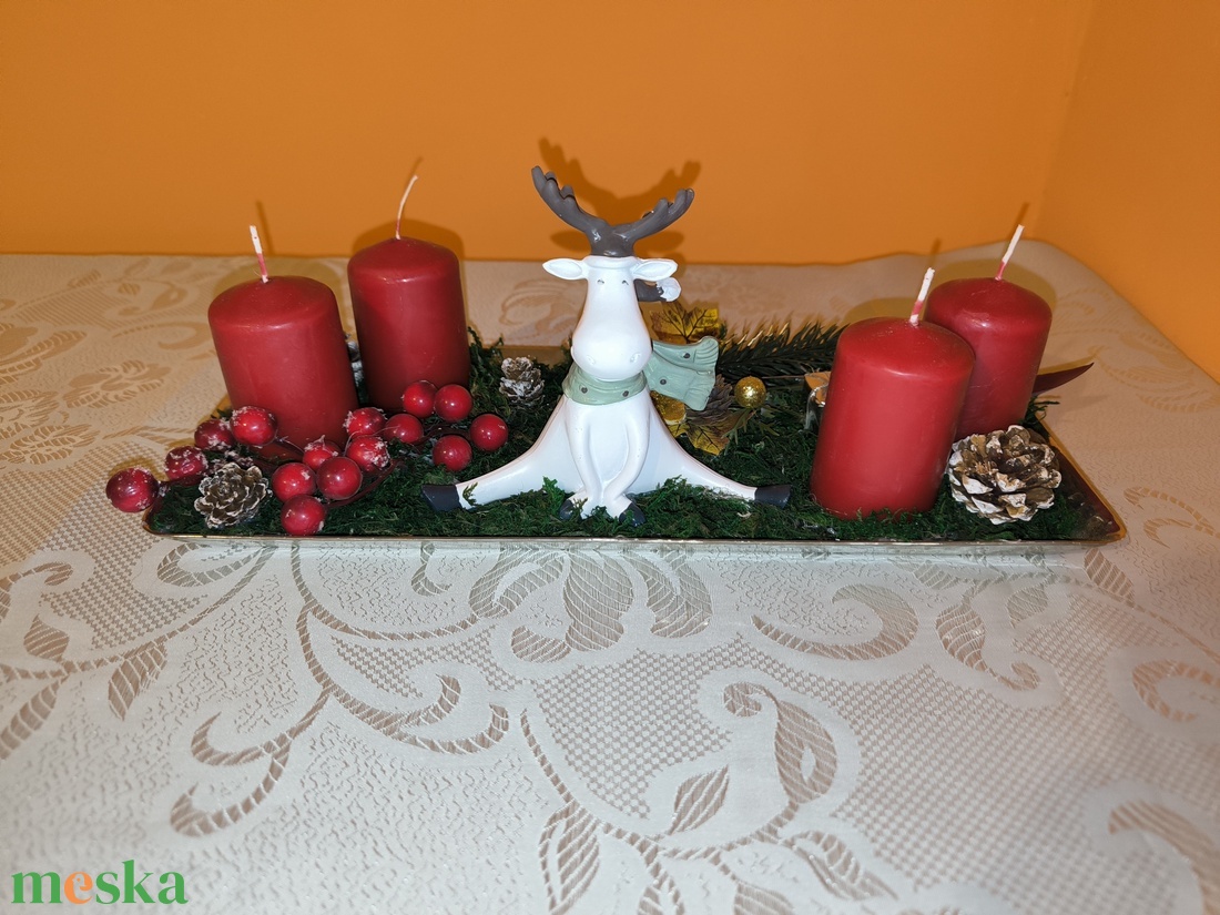 Karácsonyi, adventi asztali dísz (HMD003) - karácsony - adventi díszek - adventi asztaldísz - Meska.hu