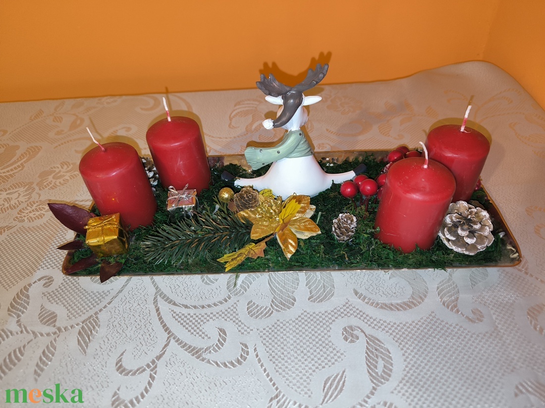 Karácsonyi, adventi asztali dísz (HMD003) - karácsony - adventi díszek - adventi asztaldísz - Meska.hu