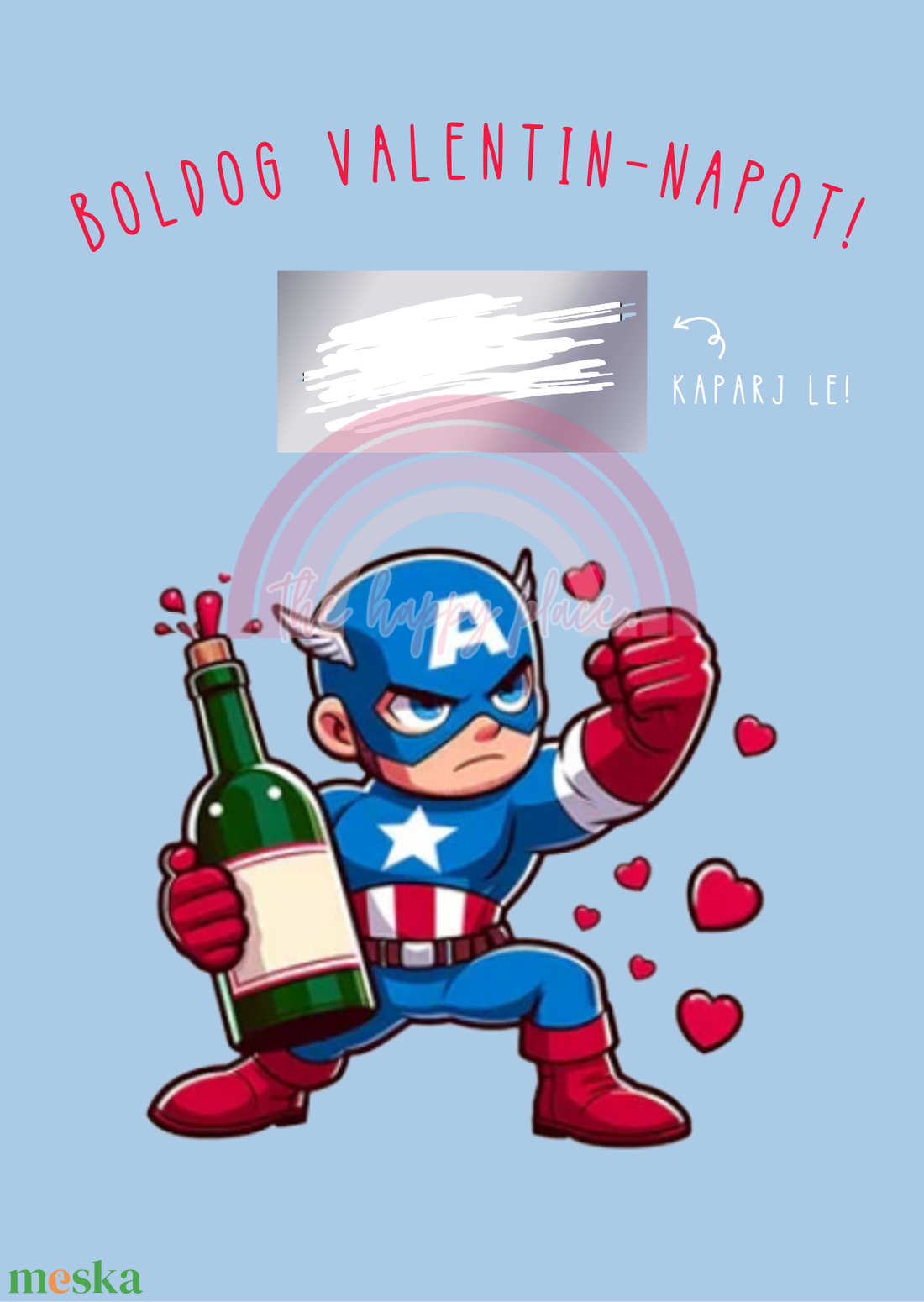 Marvel Kaparós 6. / Amerika Kapitány kártya / Ajándék, születésnap, névnap, ünnep, céges / Kaparós sorsjegy - otthon & életmód - papír, írószer - Meska.hu