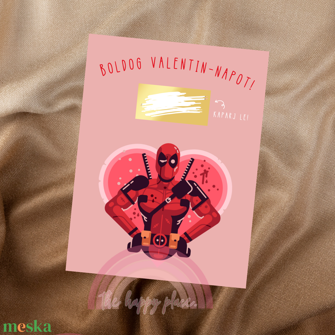Marvel Kaparós 10. / Deadpool kártya / Ajándék, születésnap, névnap, ünnep, céges / Kaparós sorsjegy - otthon & lakás - papír írószer - képeslap & levélpapír - Meska.hu