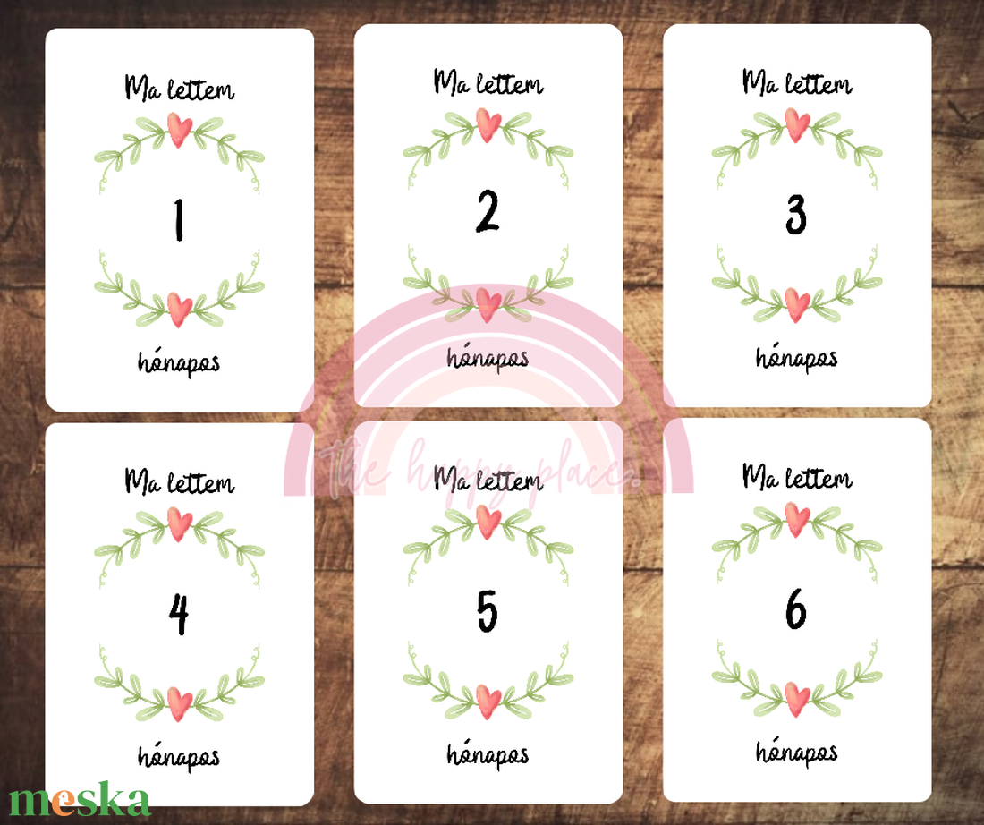 Mérföldkő kártyák / Babafejlődés követés / Fotózás kellék / digitális, nyomat / 9. - ruha & divat - babaruha & gyerekruha - babafotózási ruha és kellék - Meska.hu
