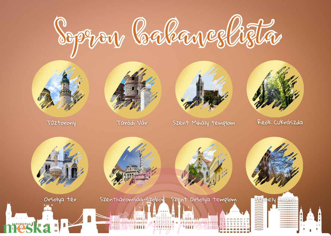 Sopron bakancslista / Kaparós kártya / Utazd körbe Magyarországot! - otthon & életmód - papír, írószer - ajándékozás kellékei - ajándék sorsjegy - Meska.hu Sopron bakancslista / Kaparós kártya / Utazd körbe Magyarországot! - otthon & életmód - papír, írószer - ajándékozás kellékei - ajándék sorsjegy - Meska.hu