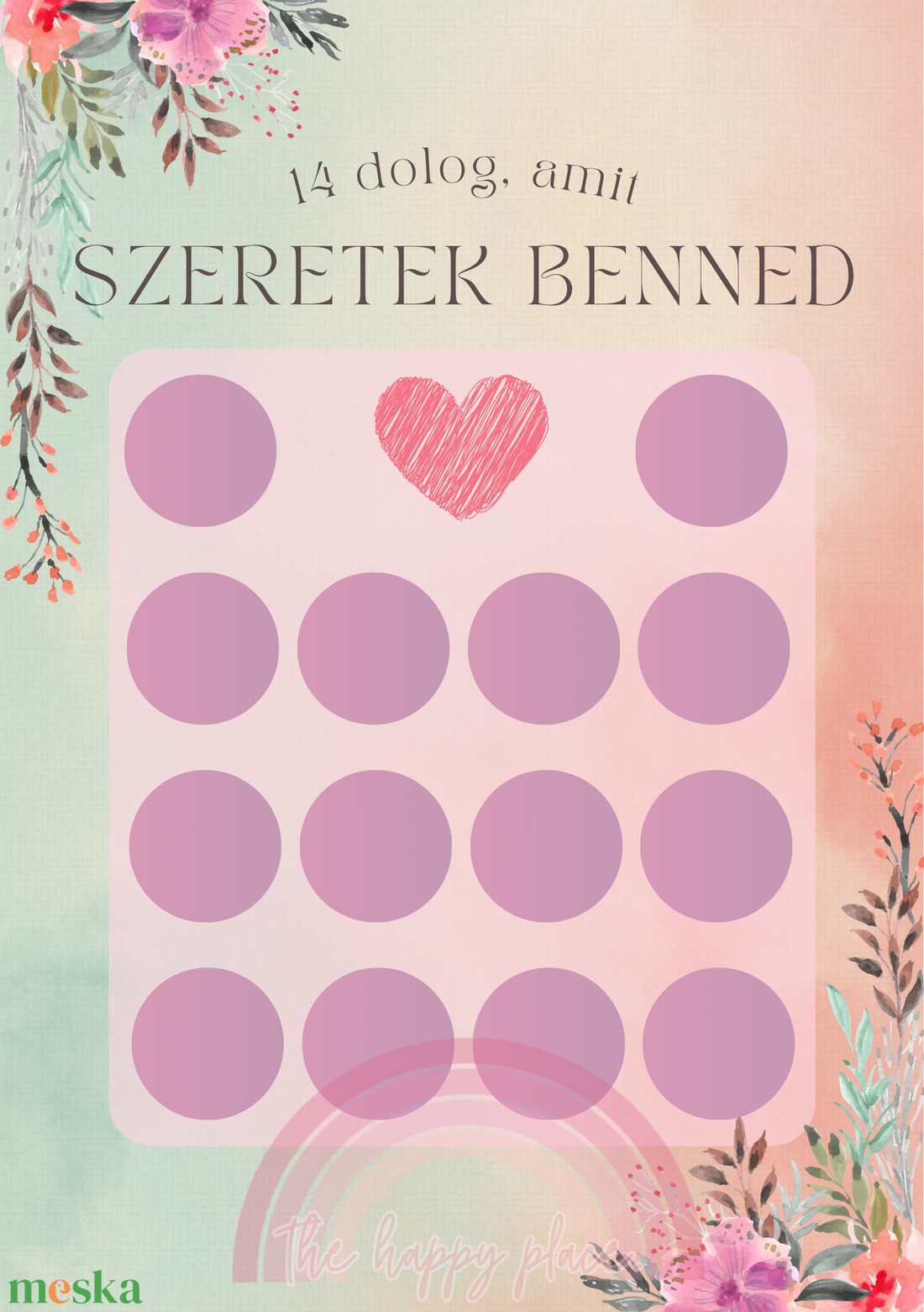 14 dolog, amit szeretek benned / kaparós kártya / Valentin-nap 4. - otthon & életmód - papír, írószer - ajándékozás kellékei - ajándék sorsjegy - Meska.hu