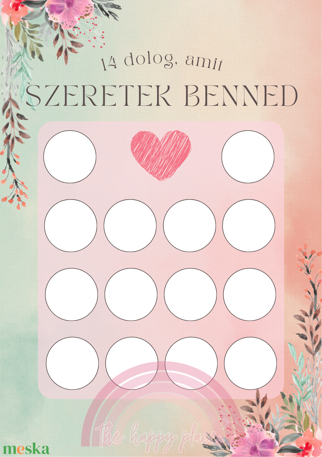 14 dolog, amit szeretek benned / kaparós kártya / Valentin-nap 4. - otthon & életmód - papír, írószer - ajándékozás kellékei - ajándék sorsjegy - Meska.hu