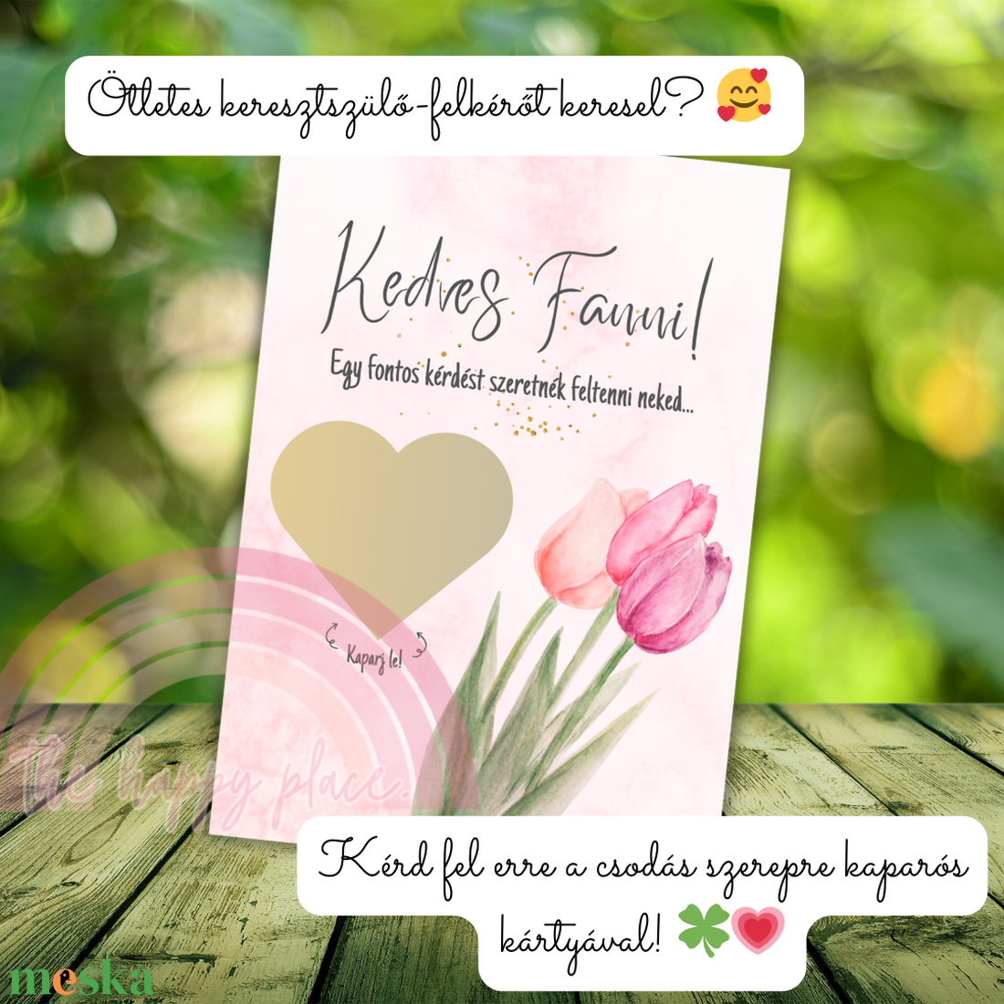 Keresztszülő felkérő kaparós kártya / Lennél a keresztanyukám? kaparós kártya :) / Kaparós sorsjegy 4. - otthon & életmód - papír, írószer - ajándékozás kellékei - ajándék sorsjegy - Meska.hu