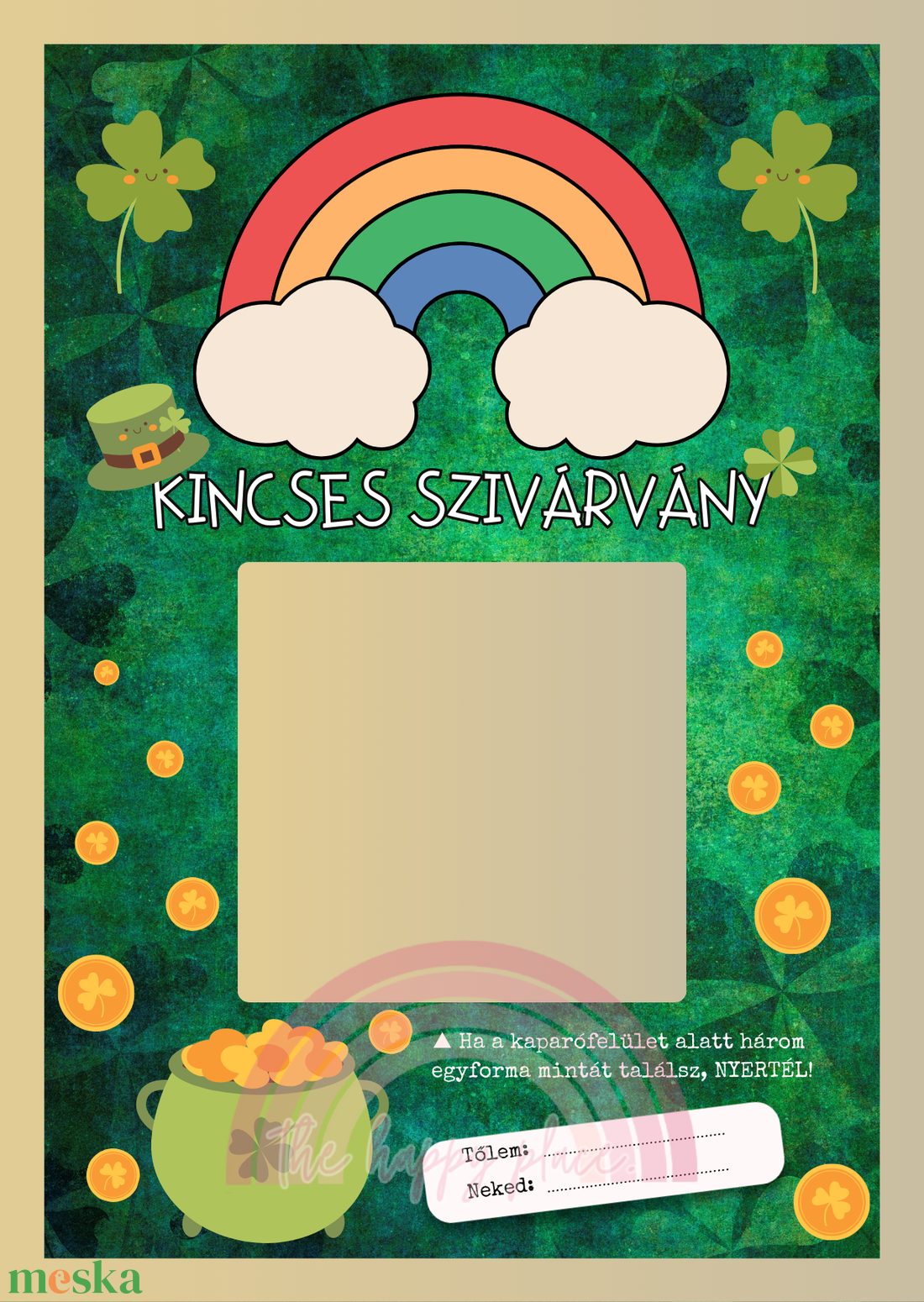 Kaparós kártya / Kincses szivárvány / Ajándék, születésnap, névnap, ünnep, céges / Kaparós sorsjegy - otthon & életmód - papír, írószer - Meska.hu Kaparós kártya / Kincses szivárvány / Ajándék, születésnap, névnap, ünnep, céges / Kaparós sorsjegy - otthon & életmód - papír, írószer - Meska.hu