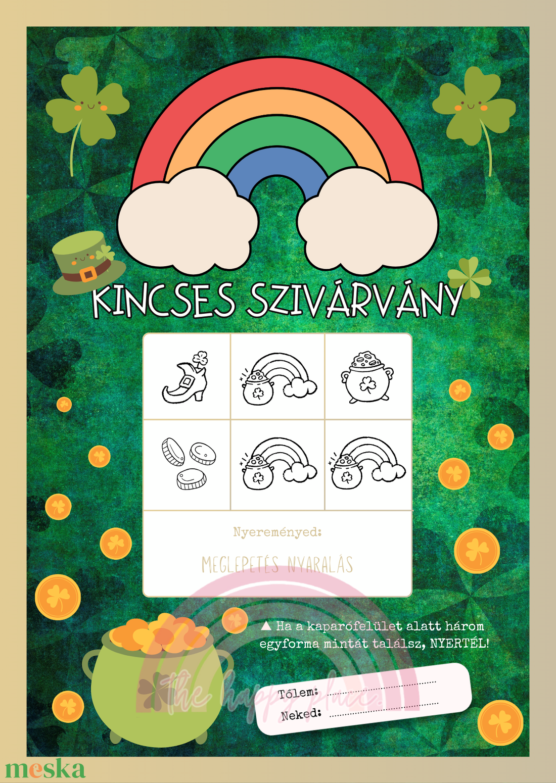 Kaparós kártya / Kincses szivárvány / Ajándék, születésnap, névnap, ünnep, céges / Kaparós sorsjegy - otthon & életmód - papír, írószer - Meska.hu Kaparós kártya / Kincses szivárvány / Ajándék, születésnap, névnap, ünnep, céges / Kaparós sorsjegy - otthon & életmód - papír, írószer - Meska.hu