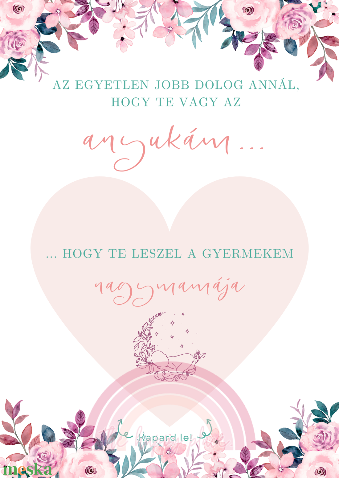 Baba bejelentő kaparós kártya :) / Unoka bejelentő / Szivecskés kaparós sorsjegy 1. - otthon & életmód - papír, írószer - ajándékozás kellékei - ajándék sorsjegy - Meska.hu