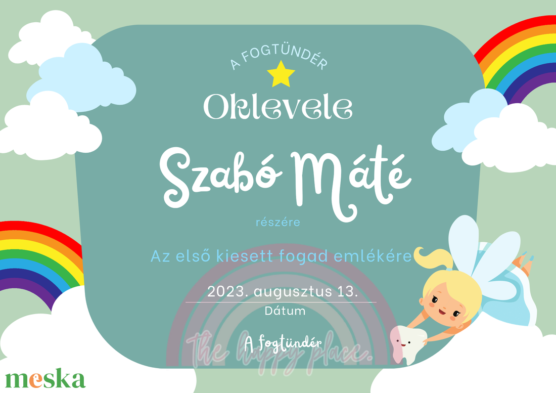 Oklevél a fogtündértől / Első fog / Fogzási napló / Oklevél 4. - otthon & életmód - babaszoba, gyerekszoba - babaszoba kép - Meska.hu Oklevél a fogtündértől / Első fog / Fogzási napló / Oklevél 4. - otthon & életmód - babaszoba, gyerekszoba - babaszoba kép - Meska.hu