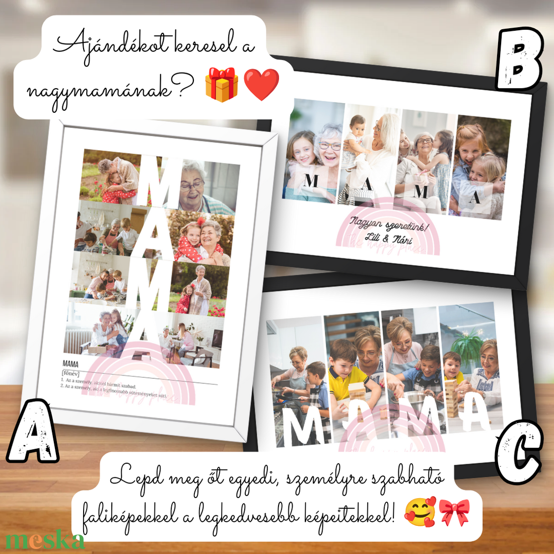 Mama kép / Ajándék mamának / Fali dekoráció, falikép, kollázs / digitális, nyomat / A4, A3 - otthon & életmód - dekoráció - kép & falikép - poszter - Meska.hu