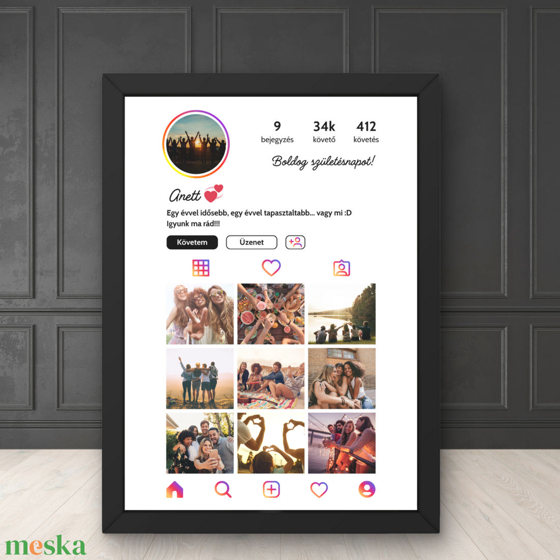 Instagram kép 2. / Születésnap, évforduló, esküvő, ajándék / Fali dekoráció, falikép, kollázs / digitális,nyomat / A4,A3 - otthon & életmód - dekoráció - kép & falikép - poszter - Meska.hu Instagram kép 2. / Születésnap, évforduló, esküvő, ajándék / Fali dekoráció, falikép, kollázs / digitális,nyomat / A4,A3 - otthon & életmód - dekoráció - kép & falikép - poszter - Meska.hu