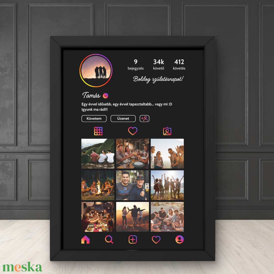 Instagram kép 2. / Születésnap, évforduló, esküvő, ajándék / Fali dekoráció, falikép, kollázs / digitális,nyomat / A4,A3 - otthon & életmód - dekoráció - kép & falikép - poszter - Meska.hu Instagram kép 2. / Születésnap, évforduló, esküvő, ajándék / Fali dekoráció, falikép, kollázs / digitális,nyomat / A4,A3 - otthon & életmód - dekoráció - kép & falikép - poszter - Meska.hu