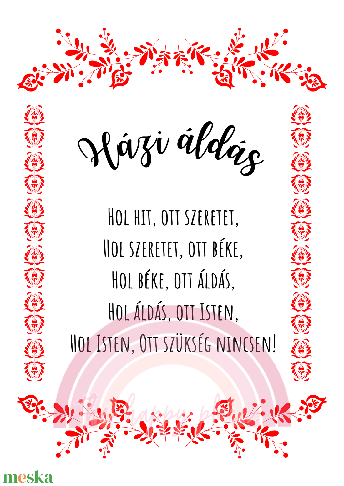 Házi áldás 2. / Fali dekoráció, falikép / digitális, nyomat / A4, A3 - otthon & életmód - dekoráció - kép & falikép - poszter - Meska.hu Házi áldás 2. / Fali dekoráció, falikép / digitális, nyomat / A4, A3 - otthon & életmód - dekoráció - kép & falikép - poszter - Meska.hu