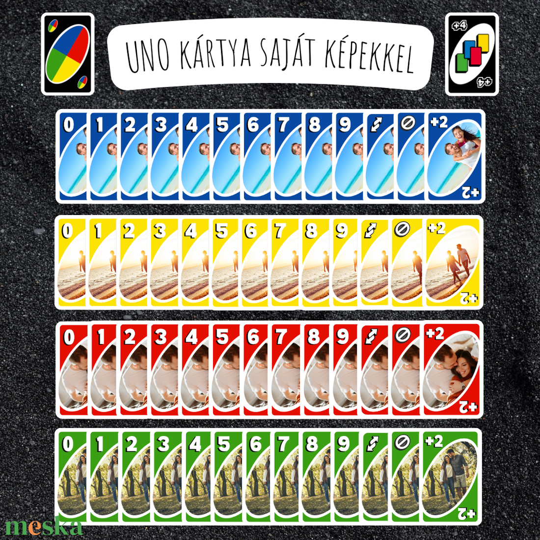 UNO kártya / Saját fényképes kártyajáték / Egyedi kártyapakli / Születésnap, névnap, lánybúcsú, legénybúcsú, céges - játék & sport - táblajáték és kártyajáték - kártya - Meska.hu UNO kártya / Saját fényképes kártyajáték / Egyedi kártyapakli / Születésnap, névnap, lánybúcsú, legénybúcsú, céges - játék & sport - táblajáték és kártyajáték - kártya - Meska.hu
