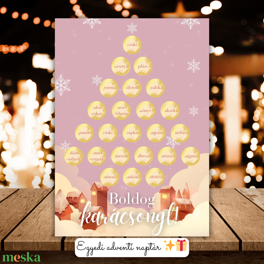 Adventi naptár 4. / Karácsonyi ajándék / A4 fali dekoráció, falikép - karácsony - adventi díszek - adventi naptár - Meska.hu Adventi naptár 4. / Karácsonyi ajándék / A4 fali dekoráció, falikép - karácsony - adventi díszek - adventi naptár - Meska.hu