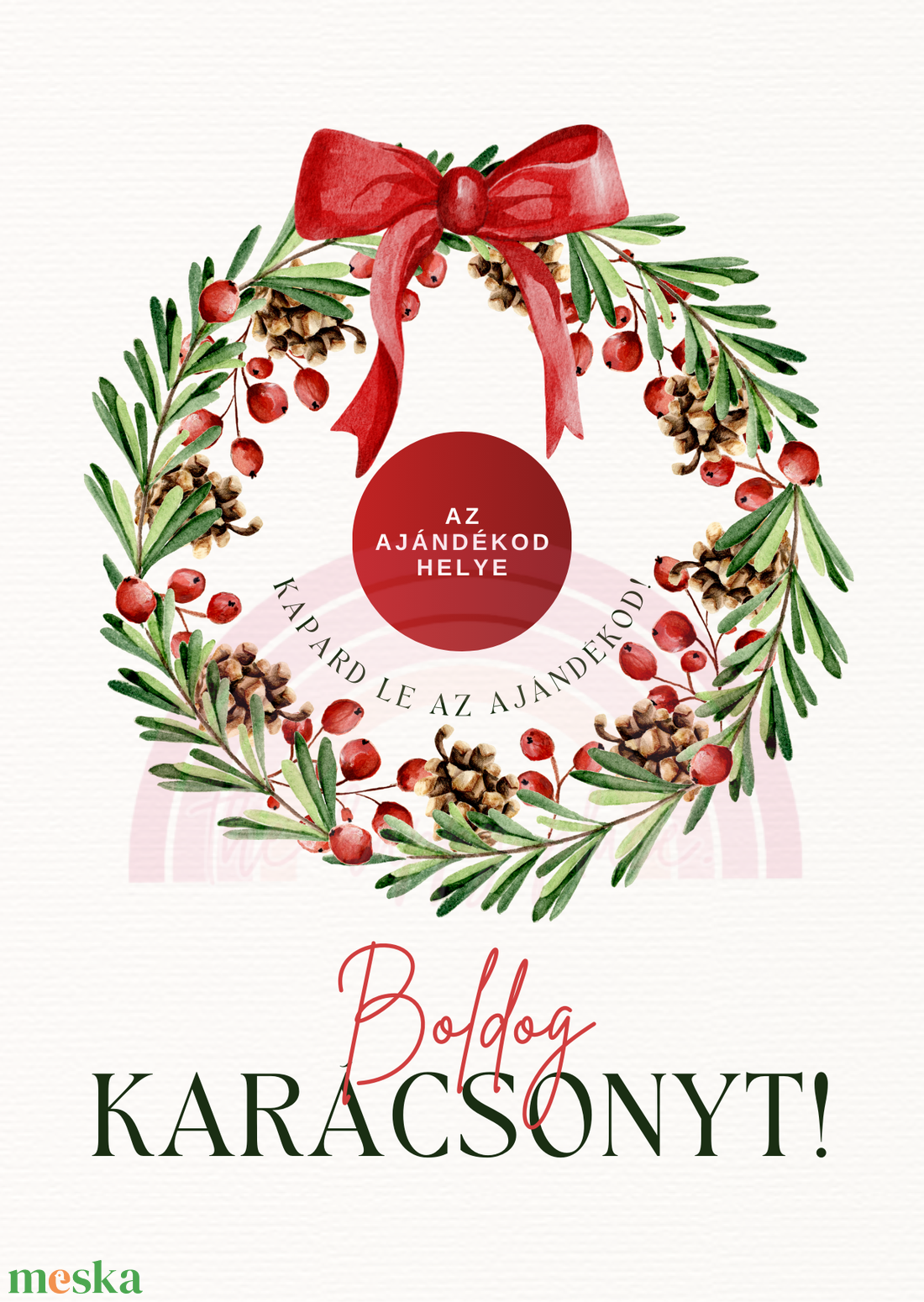 Karácsonyi kaparós kártya 2. / Ajándék, meglepetés / Kaparós sorsjegy / Karácsonyi ajándék - karácsony - karácsonyi ajándékozás - karácsonyi képeslap, üdvözlőlap, ajándékkísérő - Meska.hu