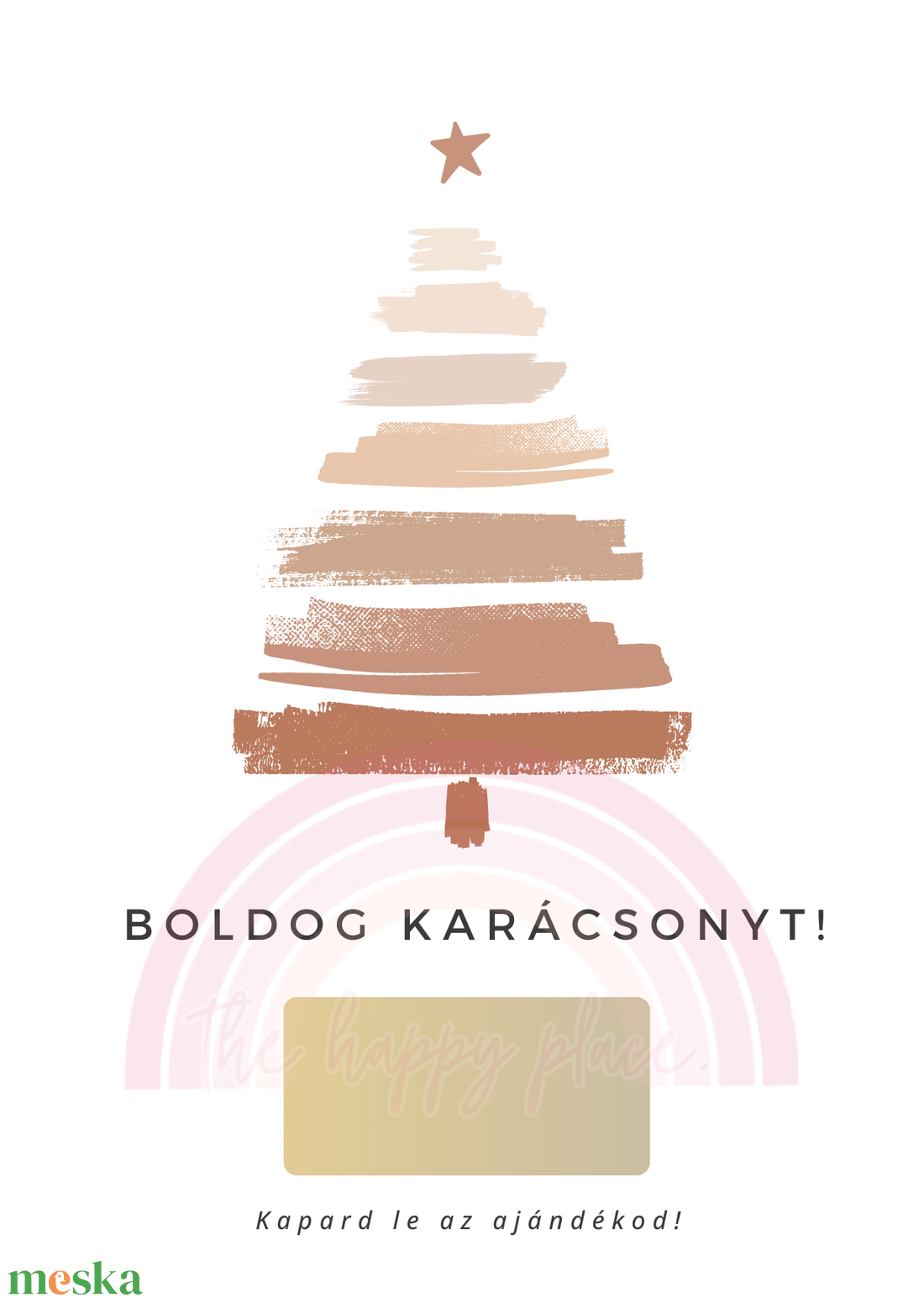 Karácsonyi kaparós kártya 25. / Ajándék, meglepetés / Kaparós sorsjegy / Karácsonyi ajándék - karácsony - karácsonyi ajándékozás - karácsonyi képeslap, üdvözlőlap, ajándékkísérő - Meska.hu