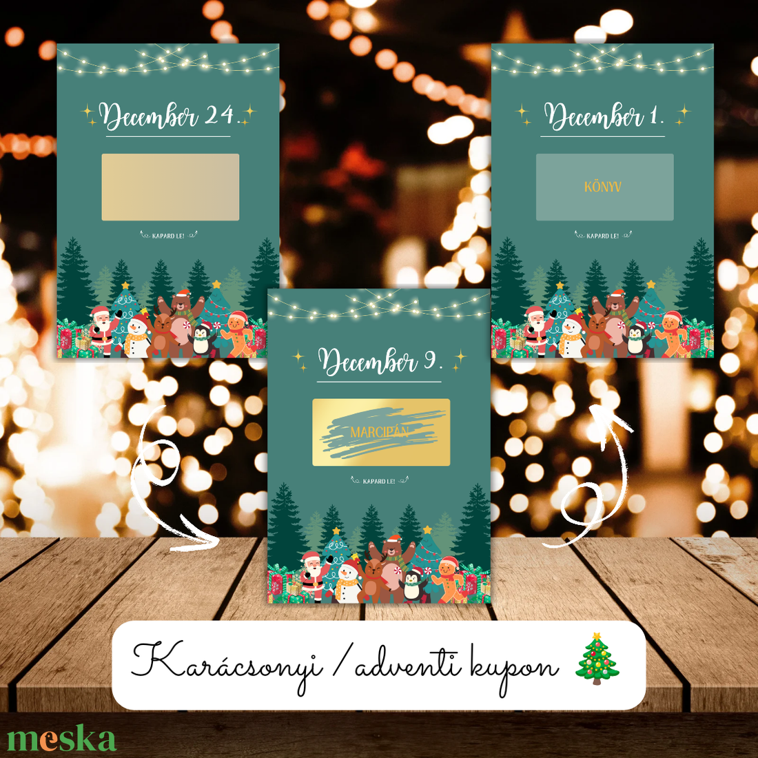Adventi kupon 24db / Karácsonyi kupon / Mikulás kupon / Ajándék, meglepetés / Kaparós sorsjegy / Karácsonyi ajándék 4. - karácsony - adventi díszek - adventi naptár - Meska.hu Adventi kupon 24db / Karácsonyi kupon / Mikulás kupon / Ajándék, meglepetés / Kaparós sorsjegy / Karácsonyi ajándék 4. - karácsony - adventi díszek - adventi naptár - Meska.hu