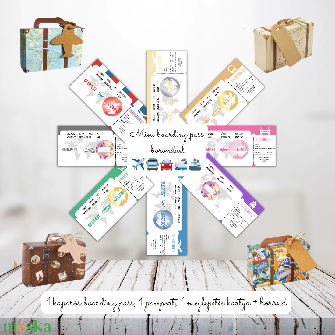 Mini kaparós boarding pass bőrönddel / Ajándék, repülőút, buszos utazás, autóút, vonatút / Beszállókártya, boarding pass - otthon & életmód - papír, írószer - ajándékozás kellékei - ajándék sorsjegy - Meska.hu Mini kaparós boarding pass bőrönddel / Ajándék, repülőút, buszos utazás, autóút, vonatút / Beszállókártya, boarding pass - otthon & életmód - papír, írószer - ajándékozás kellékei - ajándék sorsjegy - Meska.hu