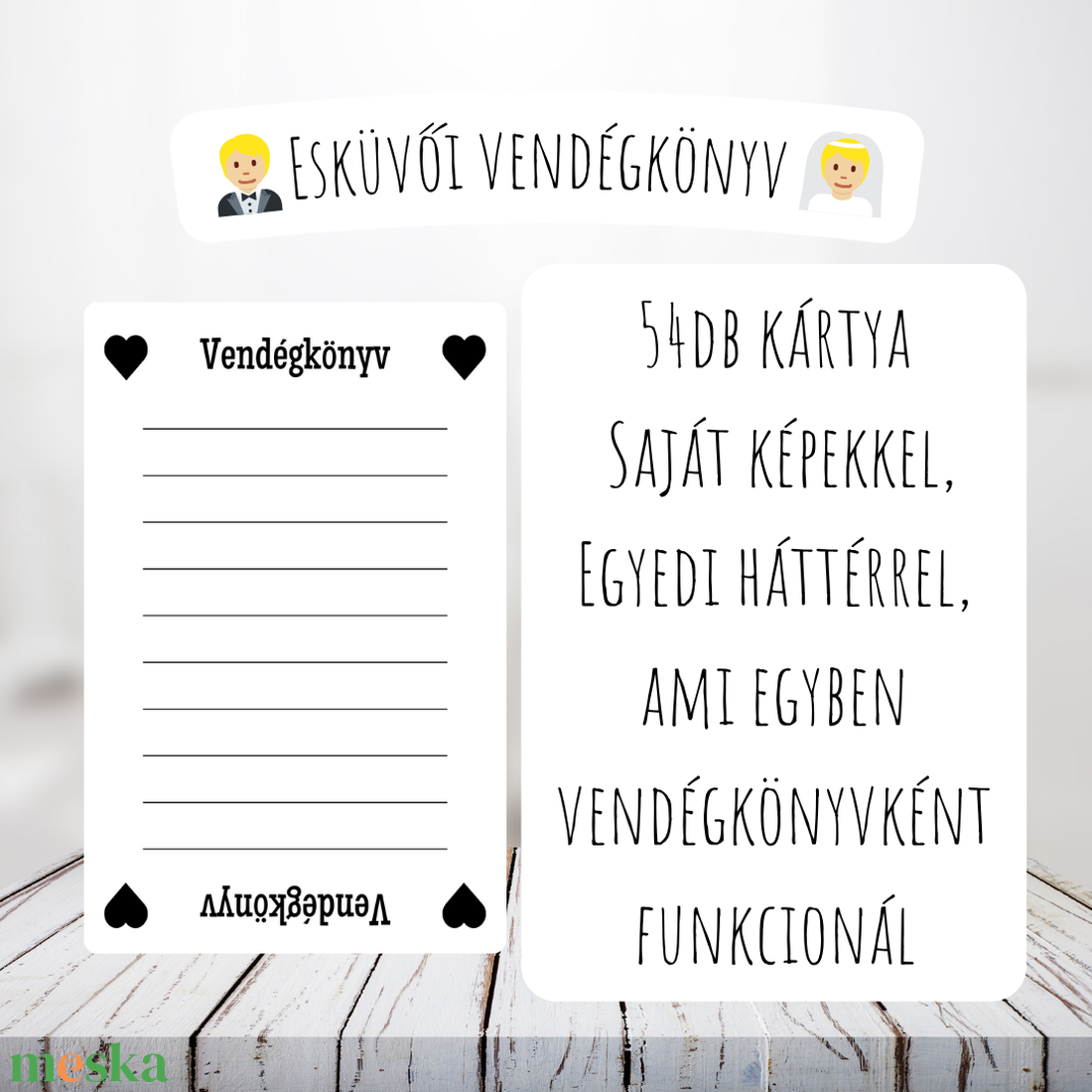 Esküvő vendégkönyv / Francia kártya / Póker / Fényképes kártyajáték / Egyedi kártyapakli - esküvő - emlék & ajándék - vendégkönyv - Meska.hu Esküvő vendégkönyv / Francia kártya / Póker / Fényképes kártyajáték / Egyedi kártyapakli - esküvő - emlék & ajándék - vendégkönyv - Meska.hu
