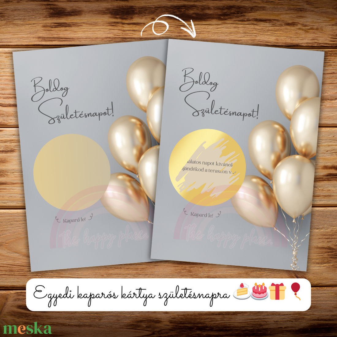 Boldog születésnapot! / Egyedi kaparós kártya / Ajándék, születésnap, névnap, ünnep, céges / Kaparós sorsjegy 1. - otthon & életmód - papír, írószer - ajándékozás kellékei - ajándék sorsjegy - Meska.hu