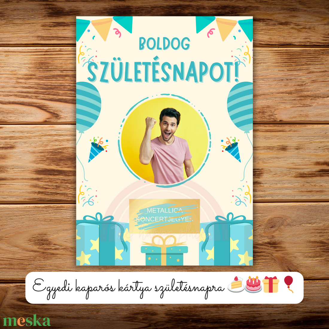 Boldog születésnapot! / Egyedi kaparós kártya / Ajándék, születésnap, névnap, ünnep, céges / Kaparós sorsjegy 2. - otthon & életmód - papír, írószer - ajándékozás kellékei - ajándék sorsjegy - Meska.hu
