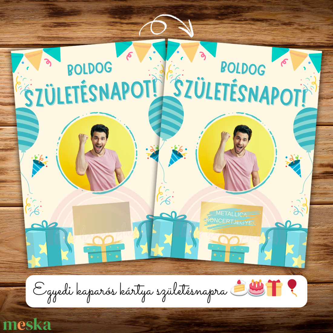 Boldog születésnapot! / Egyedi kaparós kártya / Ajándék, születésnap, névnap, ünnep, céges / Kaparós sorsjegy 2. - otthon & életmód - papír, írószer - ajándékozás kellékei - ajándék sorsjegy - Meska.hu