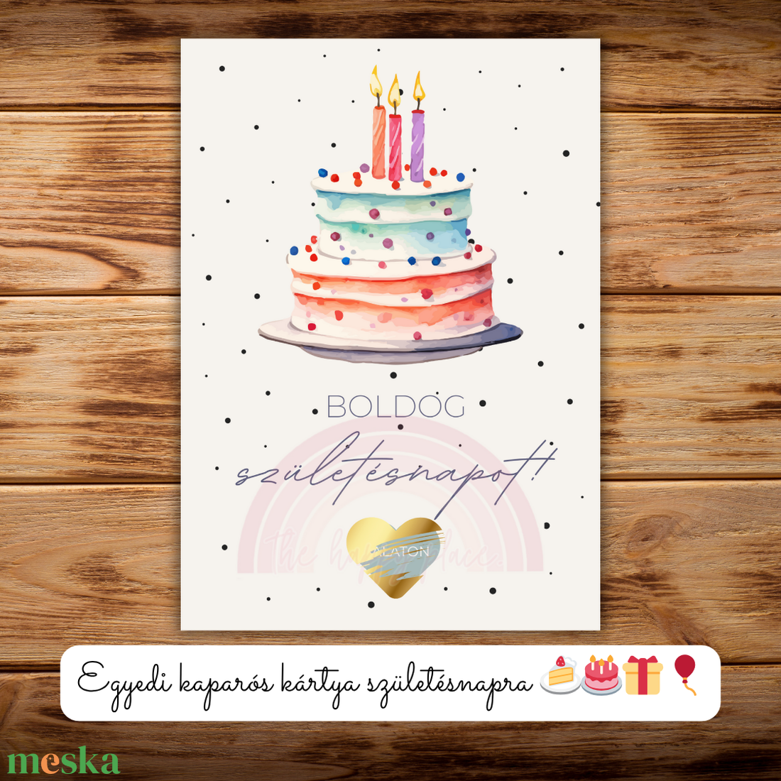 Boldog születésnapot! / Egyedi kaparós kártya / Ajándék, születésnap, névnap, ünnep, céges / Kaparós sorsjegy 6. - otthon & életmód - papír, írószer - ajándékozás kellékei - ajándék sorsjegy - Meska.hu