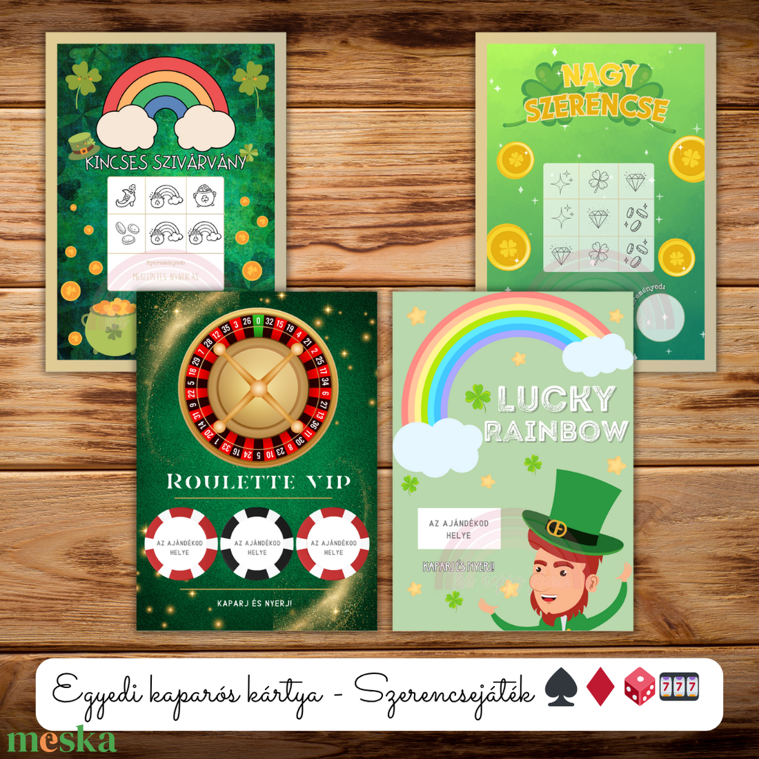 Szerencsejáték ihlette egyedi kaparós sorsjegy :) / Ajándék, születésnap, névnap, ünnep, céges - otthon & életmód - papír, írószer - ajándékozás kellékei - ajándék sorsjegy - Meska.hu