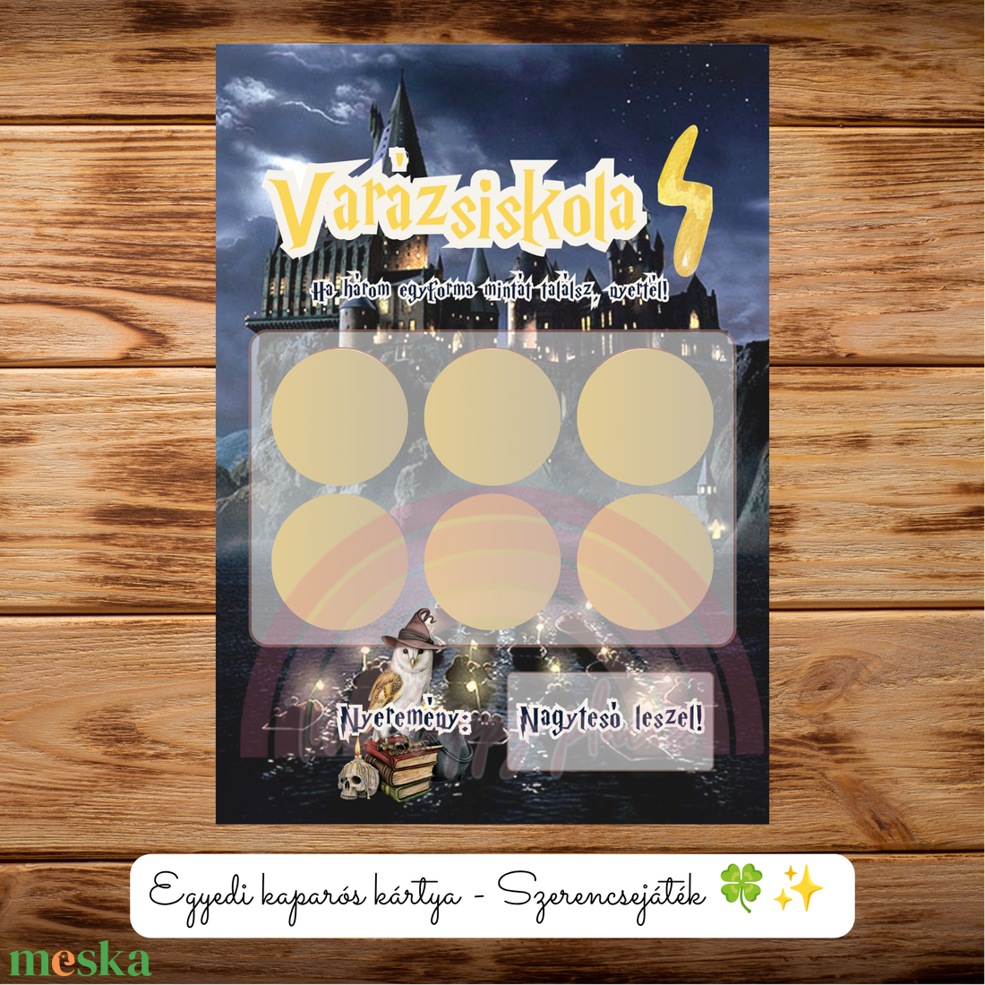 NAGYTESÓ LESZEL! kaparós kártya :) / Harry Potter / Bababejelentő / Testvér bejelentés / Meglepetés kaparós sorsjegy - baba - mama - babaemlékek - bababejelentők - Meska.hu