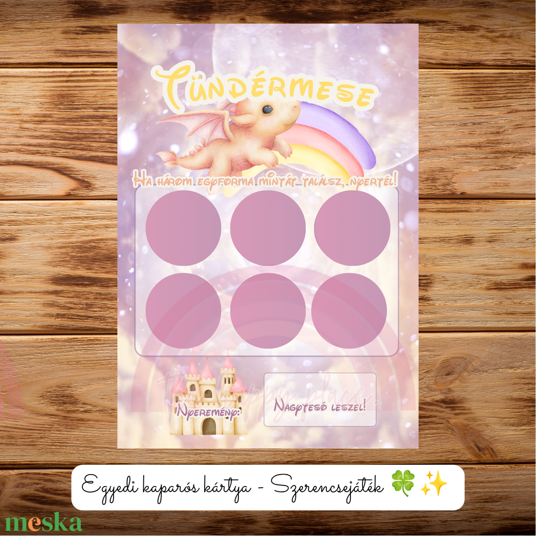 NAGYTESÓ LESZEL! kaparós kártya :) / Tündérmese / Bababejelentő / Testvér bejelentés / Meglepetés kaparós sorsjegy - baba - mama - babaemlékek - bababejelentők - Meska.hu