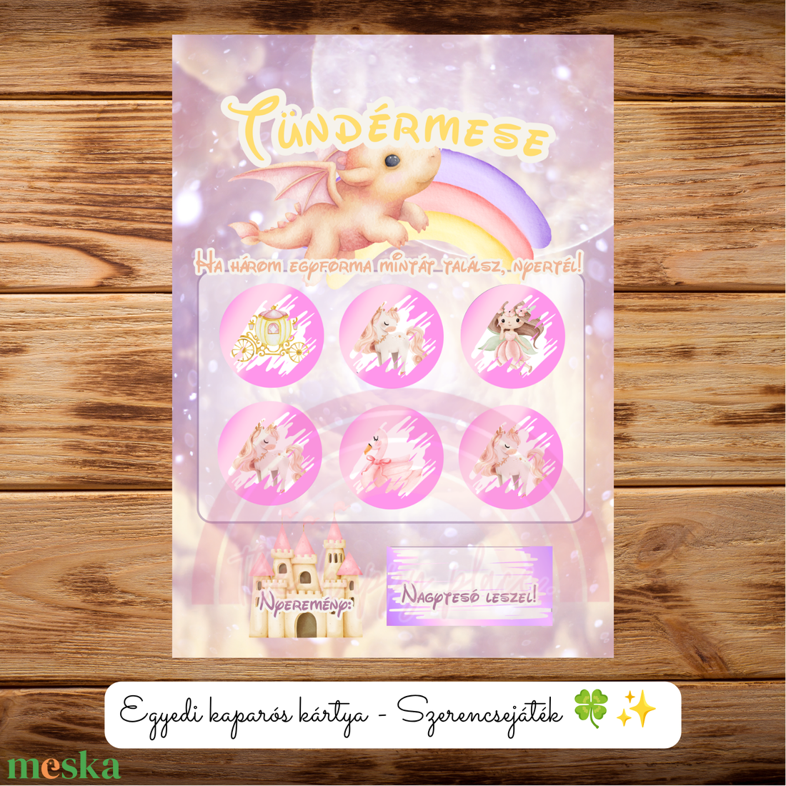 NAGYTESÓ LESZEL! kaparós kártya :) / Tündérmese / Bababejelentő / Testvér bejelentés / Meglepetés kaparós sorsjegy - baba - mama - babaemlékek - bababejelentők - Meska.hu