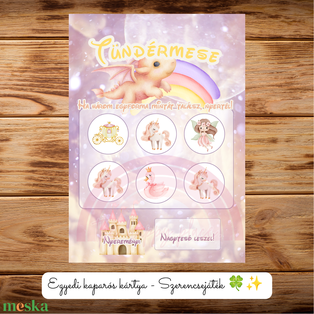 NAGYTESÓ LESZEL! kaparós kártya :) / Tündérmese / Bababejelentő / Testvér bejelentés / Meglepetés kaparós sorsjegy - baba - mama - babaemlékek - bababejelentők - Meska.hu