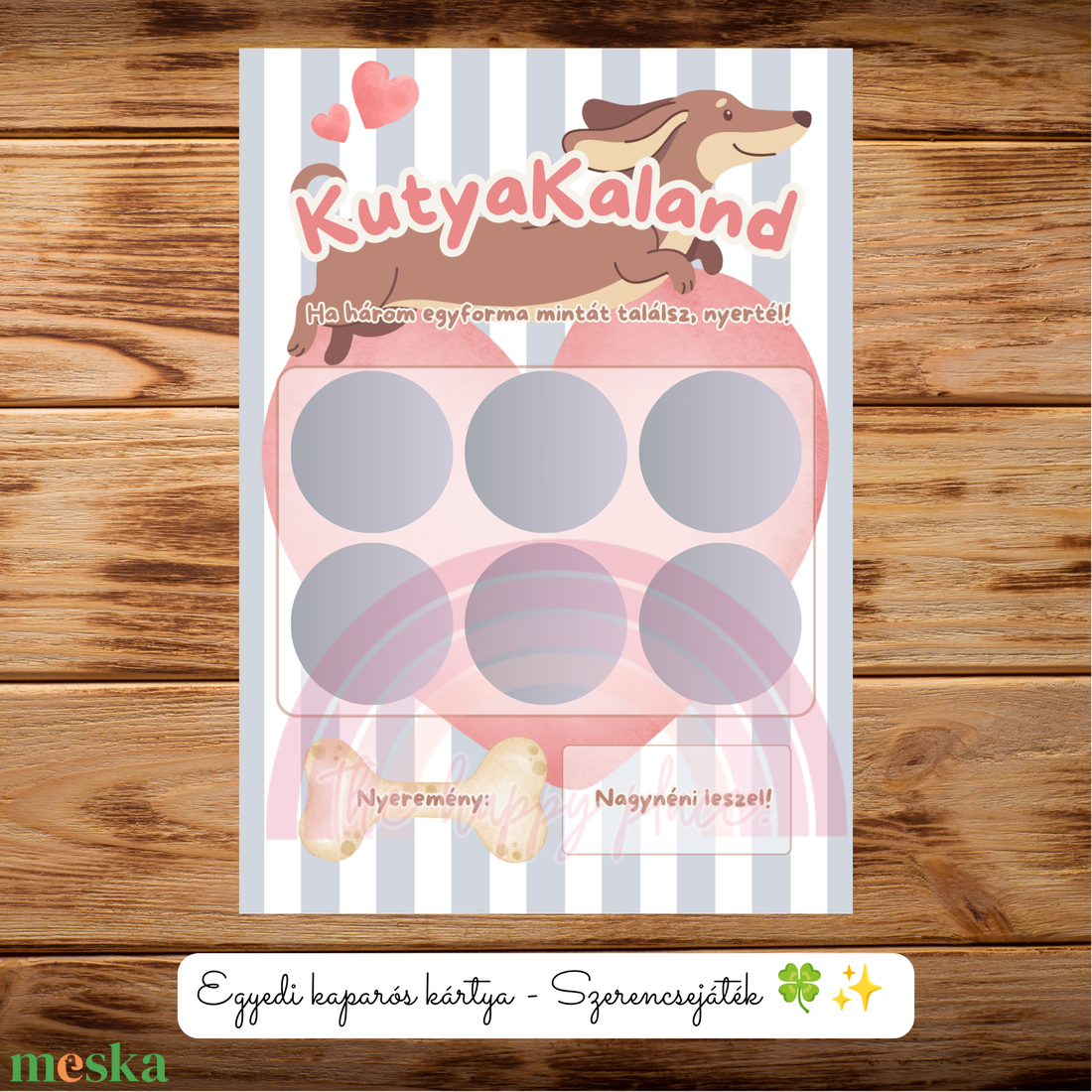 NAGYNÉNI LESZEL! kaparós kártya :) / Kutya Kaland / Bababejelentő / Unoka bejelentés / Meglepetés kaparós sorsjegy - baba - mama - babaemlékek - bababejelentők - Meska.hu
