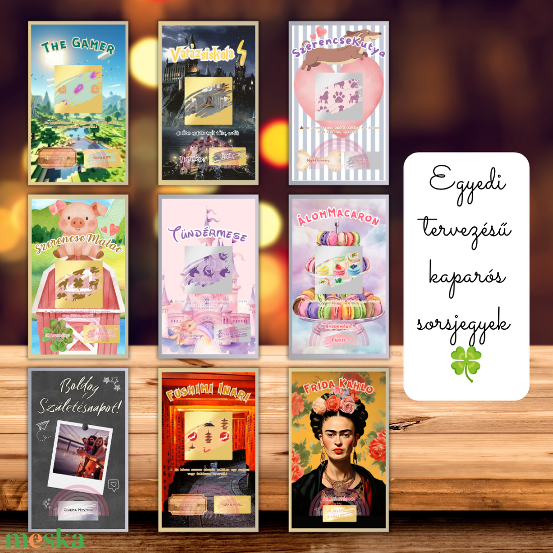 Kaparós kártya :) / Tündérmese / Disney ihlette ajándék átadó / Meglepetés kaparós sorsjegy - otthon & életmód - papír, írószer - ajándékozás kellékei - képeslap, üdvözlőlap - Meska.hu