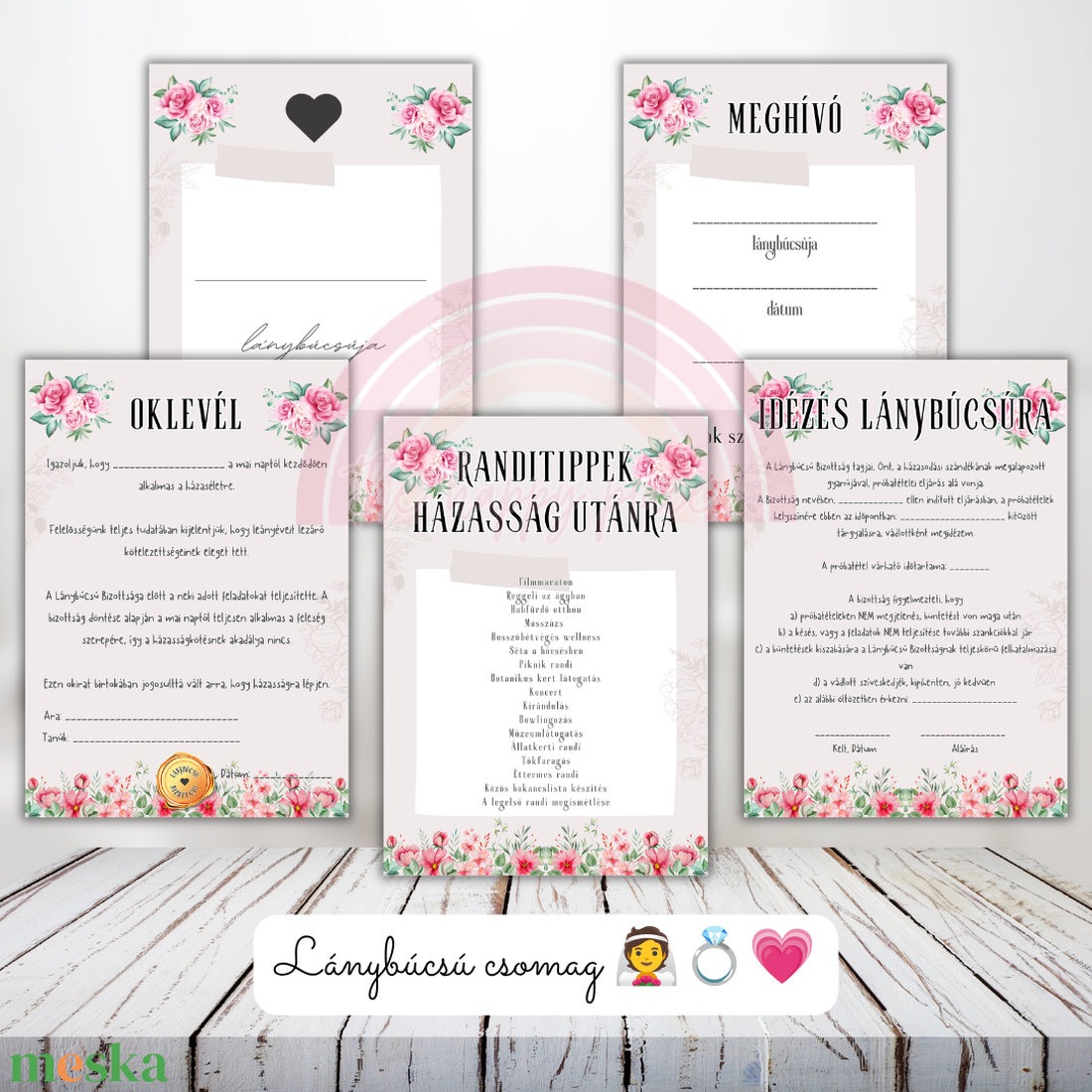 Lánybúcsús játékok / Lánybúcsú buli / Feladatok, kihívások, kvízek / Digitális / Csomag 1. - esküvő - lánybúcsú - Meska.hu