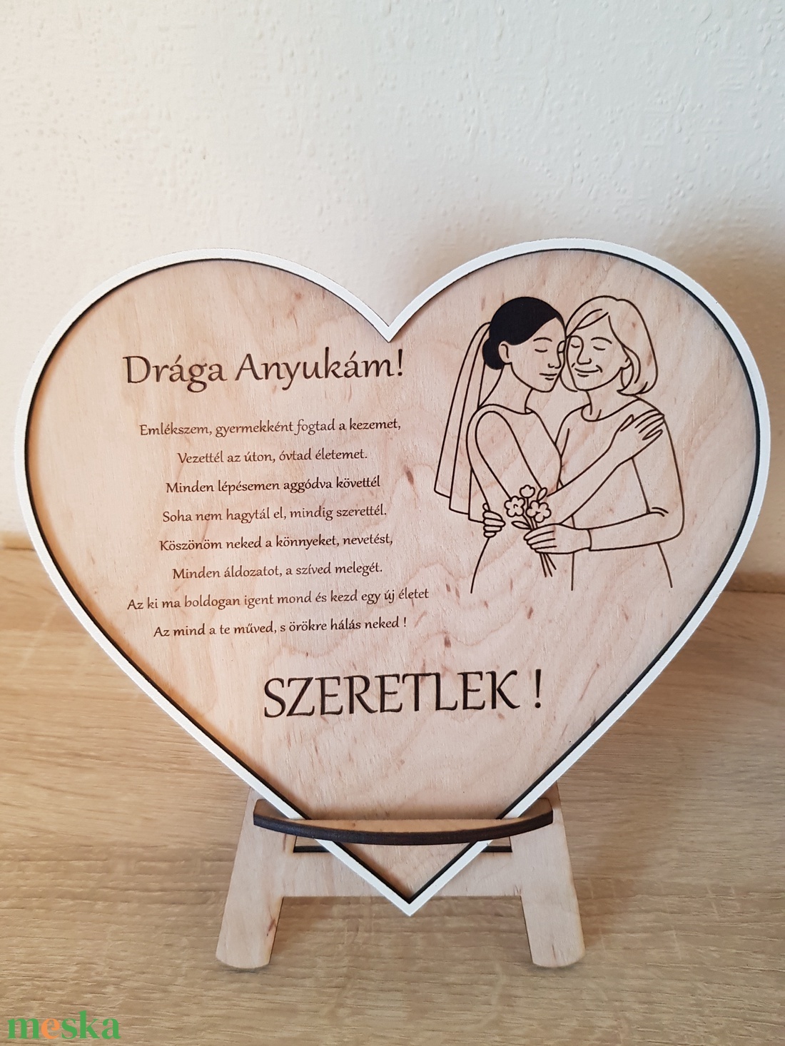 Szülőköszöntő Csomag Menyasszony Szüleinek, Szív Dísz és Bortartó, Esküvői Ajándék - esküvő - emlék & ajándék - szülőköszöntő ajándék - Meska.hu