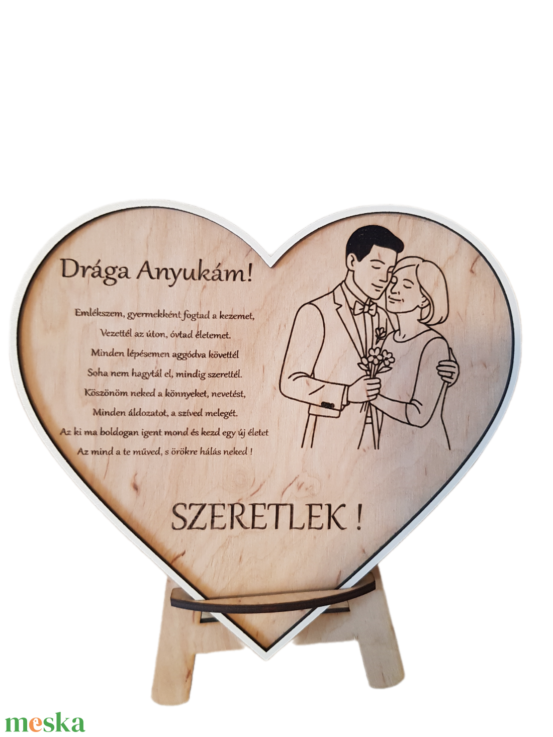 Szülőköszöntő Csomag a Vőlegény Szüleinek, Szív Dísz és Bortartó, Esküvői Ajándék - esküvő - emlék & ajándék - szülőköszöntő ajándék - Meska.hu